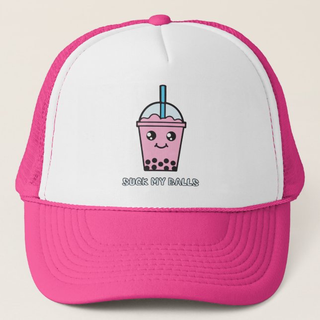 Suck My Balls (Bubble Tea) Trucker Hat (Front)