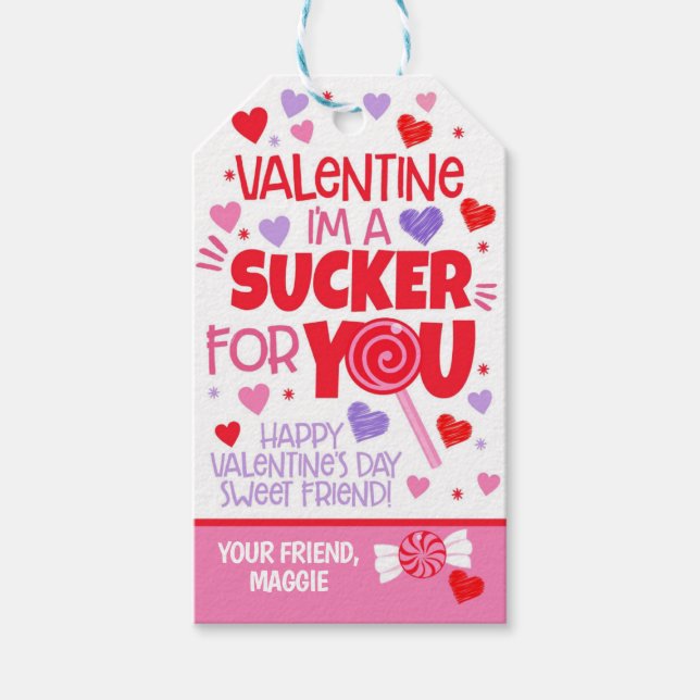 Sucker for You Valentine Favour Tag (Front)