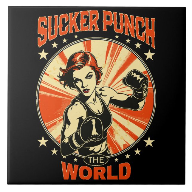 Sucker Punch the World Tile (Front)