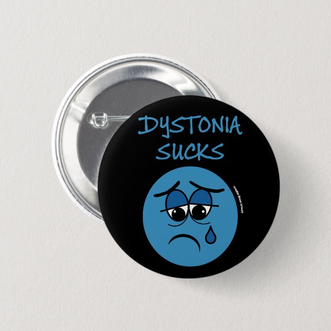 SUCKS...Dystonia 2 Inch Round Button (Front & Back)