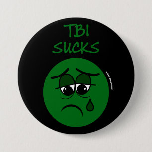 SUCKS...TBI 3 INCH ROUND BUTTON