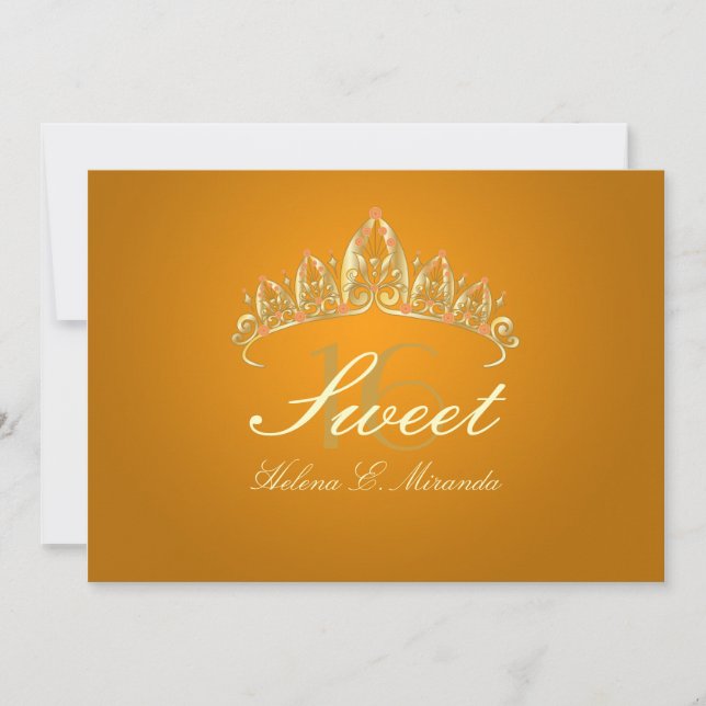 Sucré 16/ invitations tiara/topaz (Devant)