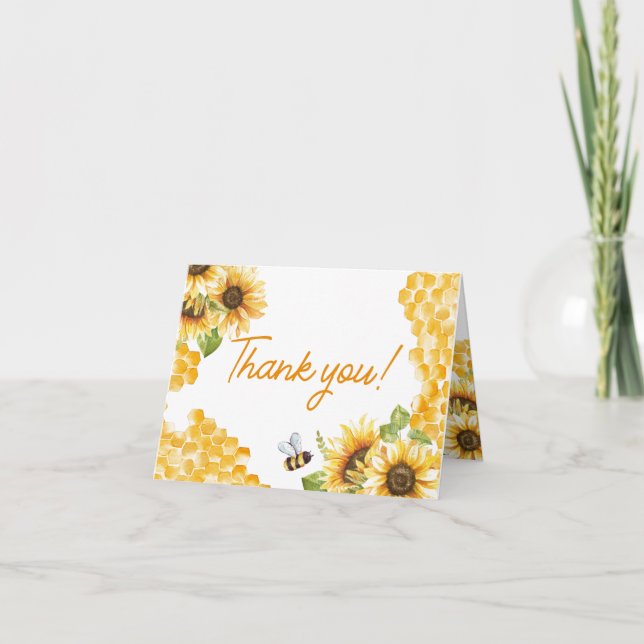 Sucré Comme Peut Être Baby shower Carte de remerci (Devant)