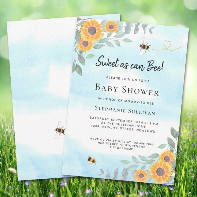 Sucré Comme Peut Être Baby shower Invitation (Créateur téléchargé)