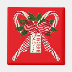 Sucre de canne Bouquet voeux de Noël Magnet