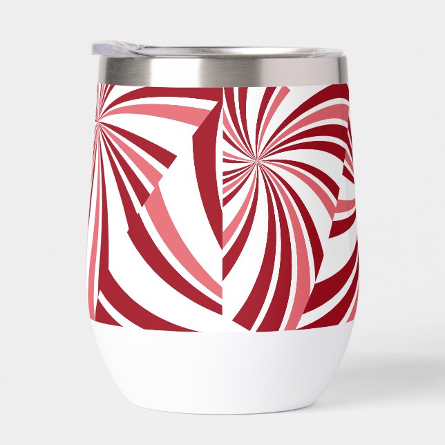 Sucre de canne de Noël moderne rouge blancBouteill (Droite)