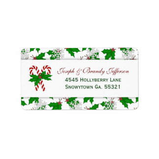 Sucre de canne et Étiquettes de adresse Holly