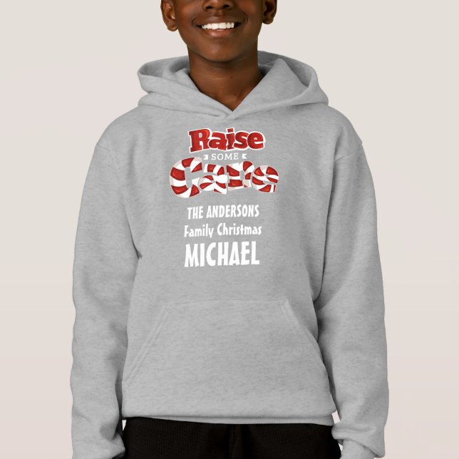 Sucre de canne famille Noël personnalisé (Devant)