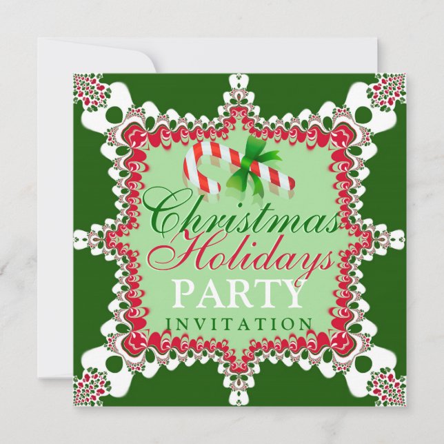 Sucre de canne Festive Noël Invitations (Devant)