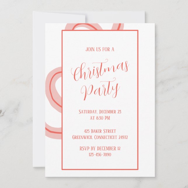 Sucre de canne Inspiré Fête de Noël Invitation (Devant)