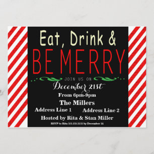 Sucre de canne Noël Fête Invitation Modèle
