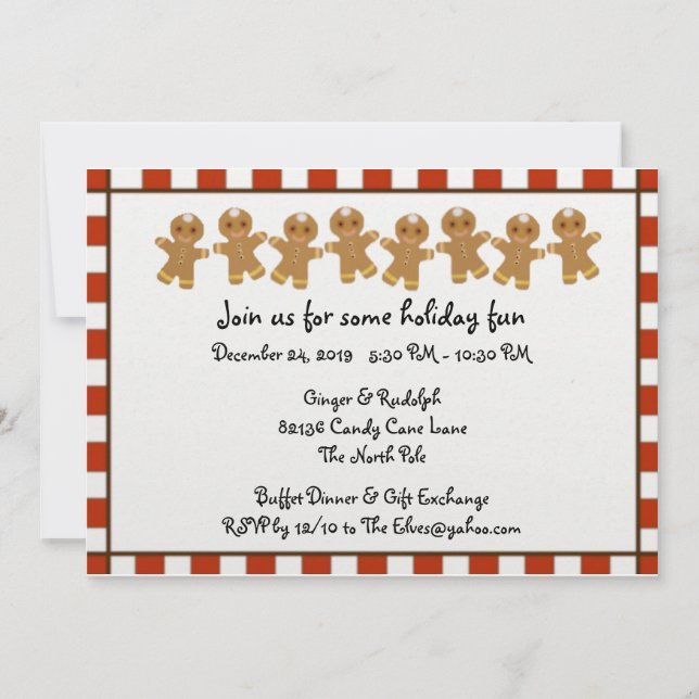 Sucre de canne pain d'épices Fête Invitations (Devant)