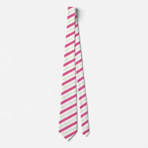 Sucre de canne rayures rose et vert Cravate