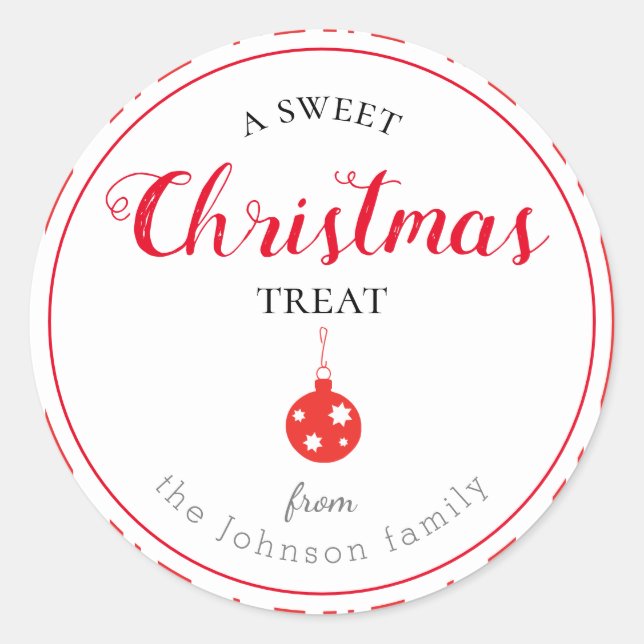 Sucre de canne Sweet Treat Holiday Sticker (Devant)