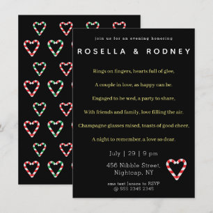 Sucre de canne Valentine Fiançailles Invitation