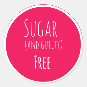 sucre et autocollant libre coupable