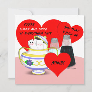 Sucre et Épice - Art de carte de la Saint-Valentin