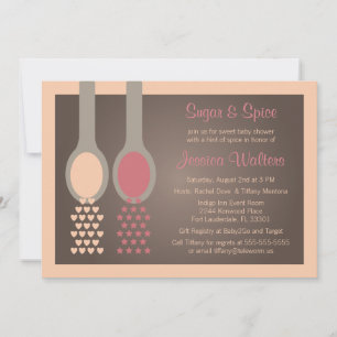 Sucre et épice Baby Shower Invitations