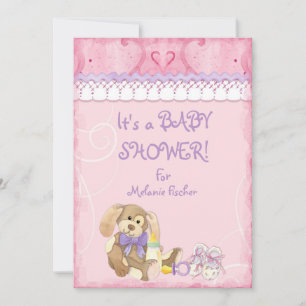Sucre et épices, Invitation Baby shower fille