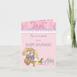 Sucre et épices, Invitation Baby shower fille