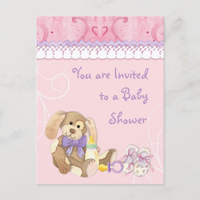 Sucre et épices, Invitation Baby shower fille (Devant)