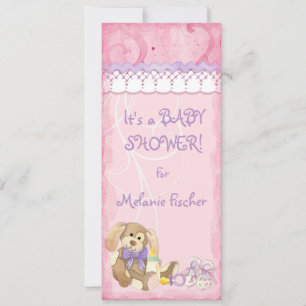 Sucre et épices, Invitation Baby shower fille