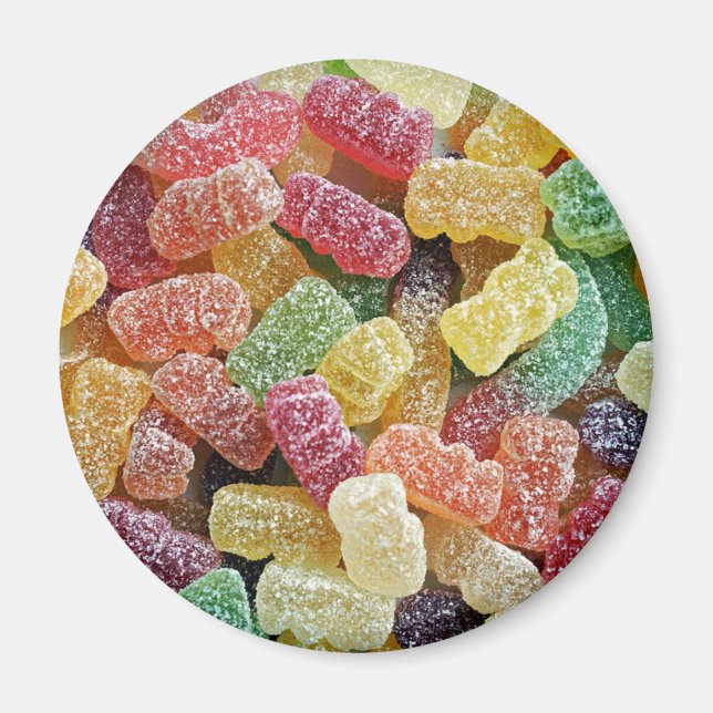 Sucre Gummy Candies Réfrigérateur Magnets (Devant)