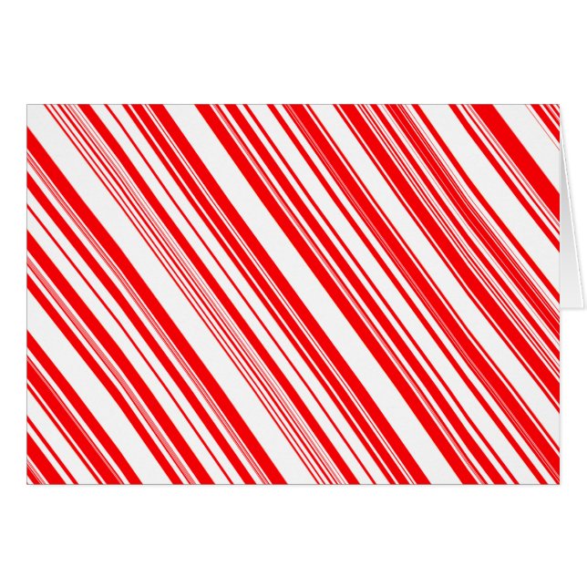 Sucres de canne de Noël Fêtes Rouge Blanc Grandes (Devant Horizontal)
