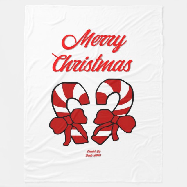 Sucres de canne de Noël Grosse couverture en polai (Devant)