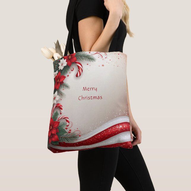 Sucres de canne floraux de Noël Sac fourre-tout de (De près)