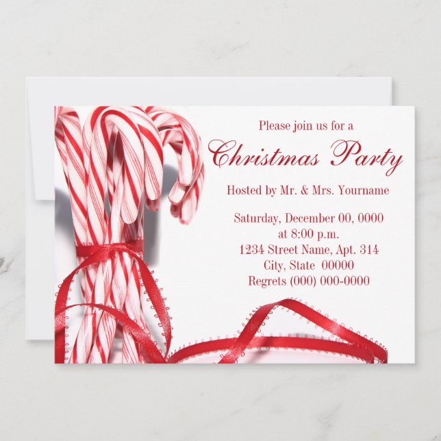Sucres de canne Noël Invitations (Devant)