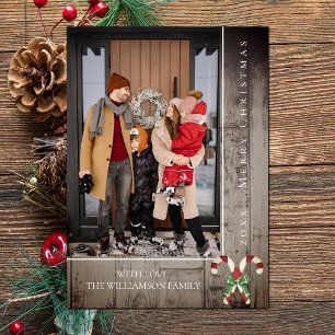 Sucres de canne rustiques Noël   CARTE PHOTO BROWN