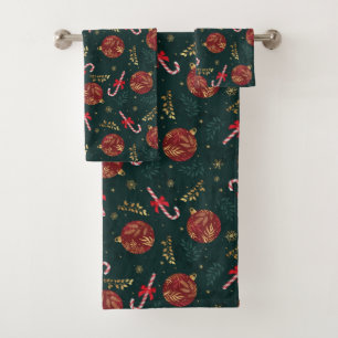 Sucres de canne Snowflakes Red Christmas Balls Gre