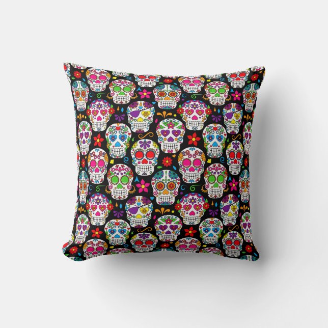 sucrez le coussin de crâne avec des couleurs (Recto)