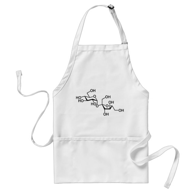 Sucrose Sugar Molecule Chemical Diagram Standard Apron (Front)