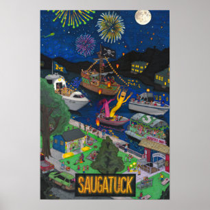 suction night poster (Small 13" x 19")