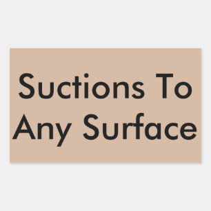 Suctions to any surface sticker