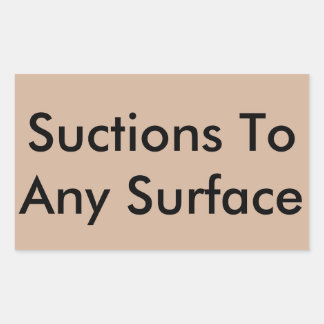 Suctions to any surface sticker