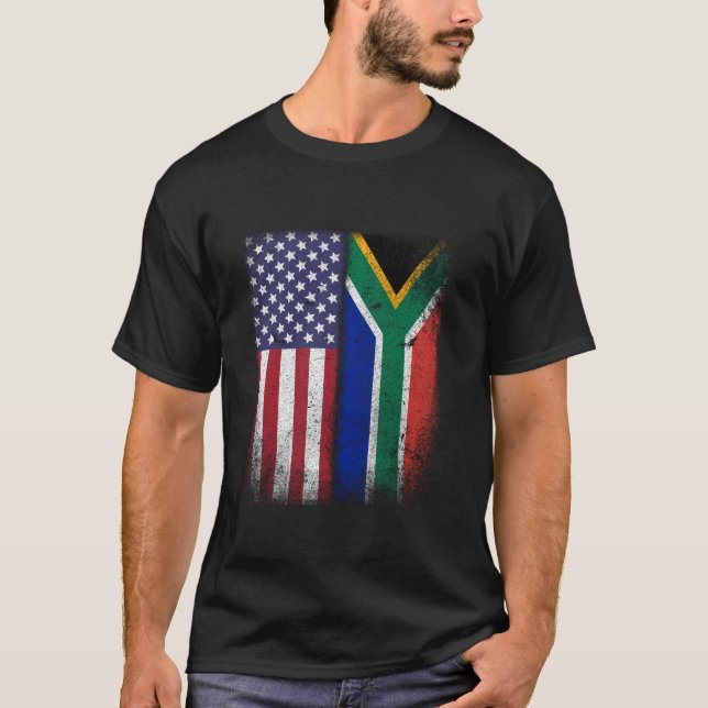 Sud-Africain Américain T-shirt Afrique du Sud U (Devant)