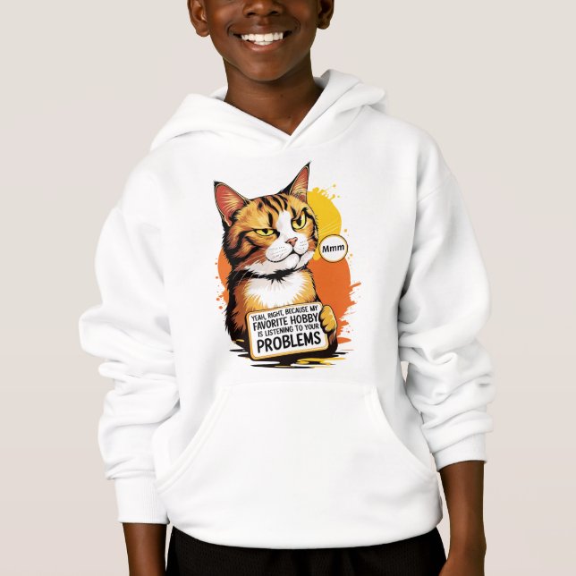 Sudadera Cat with Sarcastic Attitude (Front)