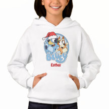 Sudadera con capucha para niña Navideña