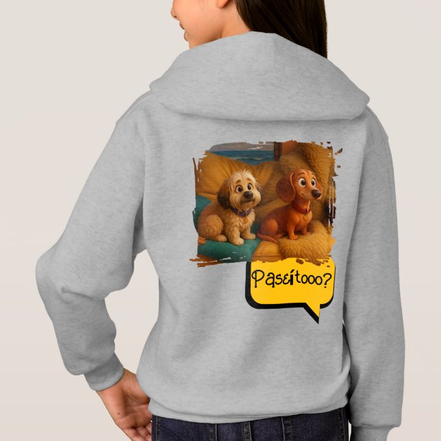 Sudadera con Capucha Perritas Hermanas Aventureras (Dos)