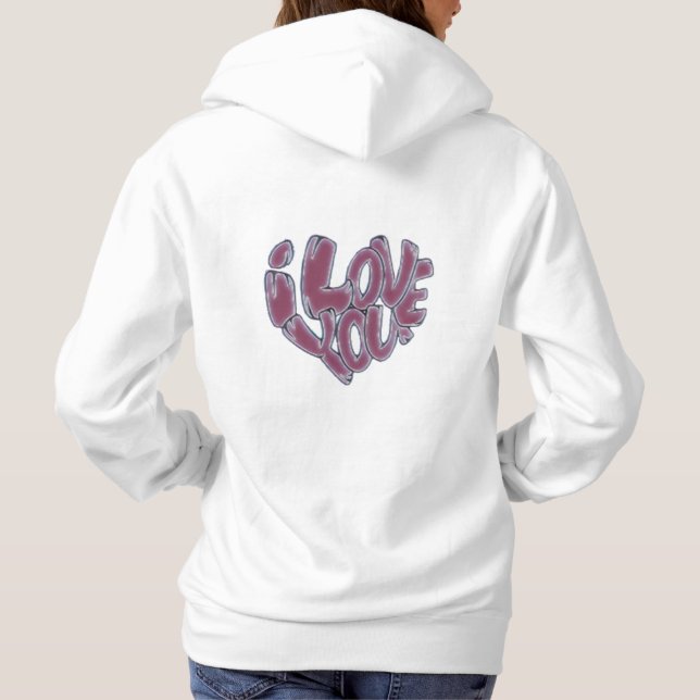 sudadera te quiero en forma de corazón hoodie (Back)