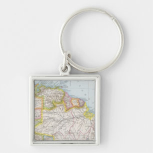 Sudamerika nordliches Blatt - South America Map Keychain