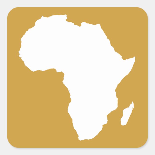 Sudan Brown Audacious Africa Square Sticker (Front)