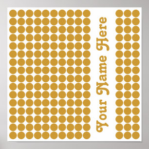 Sudan Brown Safari Dot with name Poster