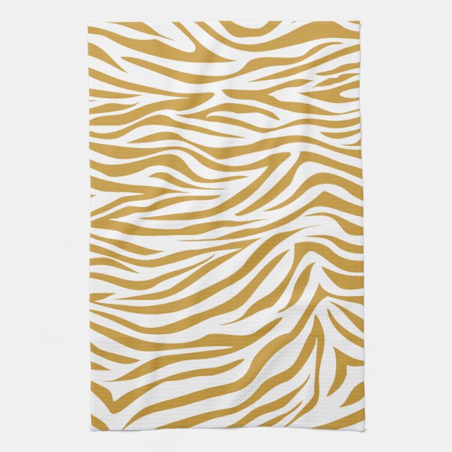 Sudan Brown Safari Zebra Kitchen Towel (Vertical)