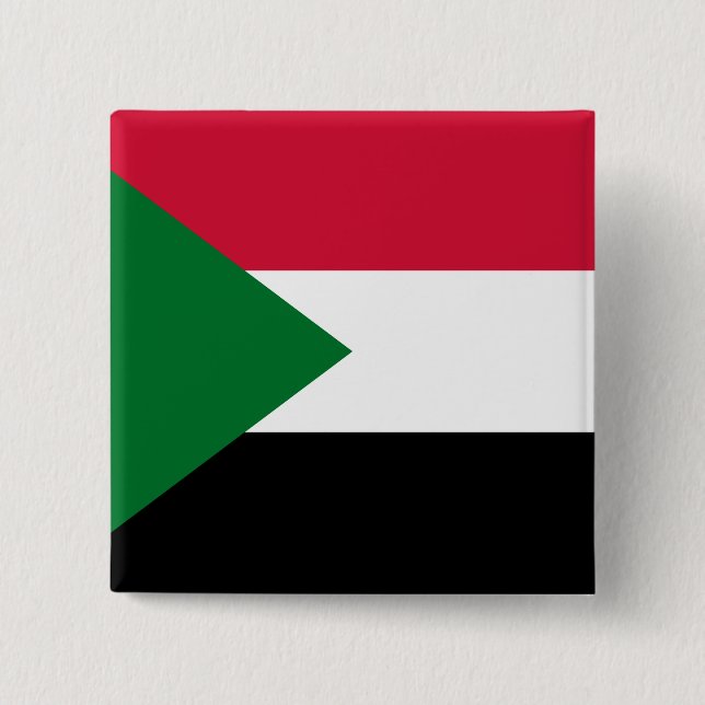 Sudan Flag 2 Inch Square Button (Front)