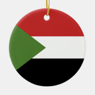 Sudan flag ceramic ornament