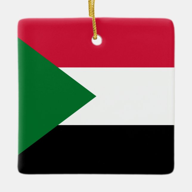 Sudan Flag Ceramic Ornament (Front)